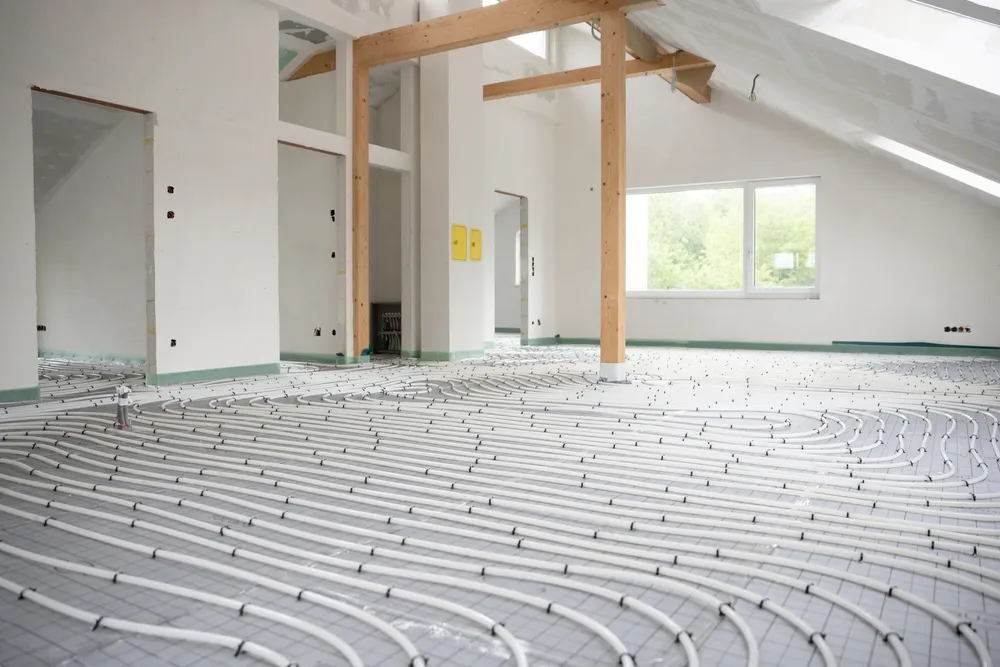 Heated tile floor