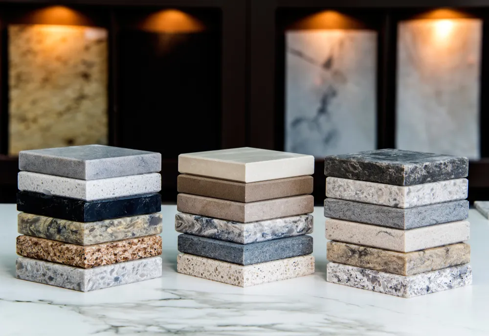 Slab natural stone countertop